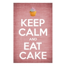 Pink Keep Calm and Eat Cake Print