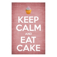 Pink Keep Calm and Eat Cake Print