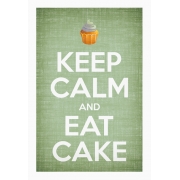 Green Keep Calm and Eat Cake Print