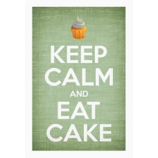 Green Keep Calm and Eat Cake Print