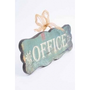 Vintage Style Wooden Office Sign