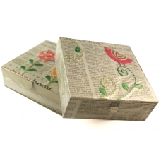 Newspaper Embroidered Boxes