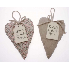 Shabby Chic Fabric Hanging Heart