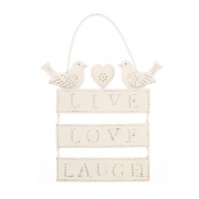 Vintage Live Love Laugh Plaque