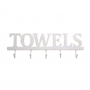 Wooden 'Towels' Word Sign