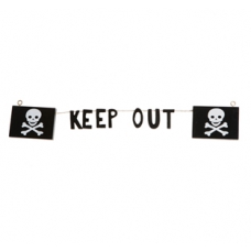 Pirate Skull Garland 'Keep Out'