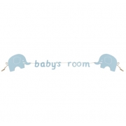 Baby's Room Blue Elephant Garland