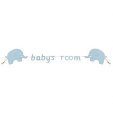 Baby's Room Blue Elephant Garland