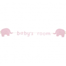 Baby's Room Pink  Elephant Garland